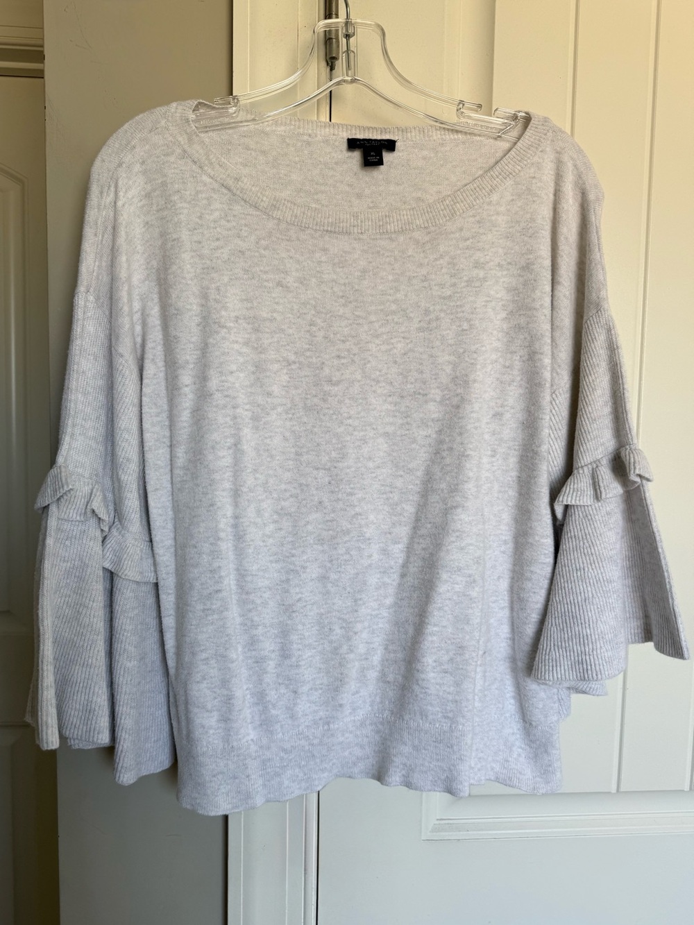 Ann Taylor ruffle bell sleeve top